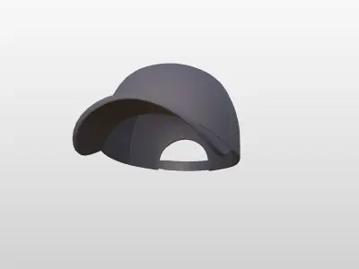 Grey Cap Low-poly 3D model