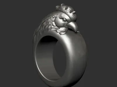 rooster ring 3D print model