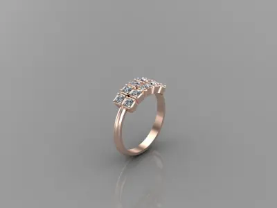 Solitaire Ring Version 1 SR10 3D model