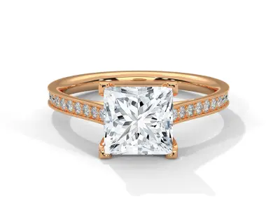 solitaire ring with detail images and 360 render videos 98 3D print model
