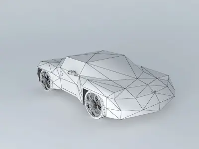 Concept Car Liquid Metal Coupe Free 3D model