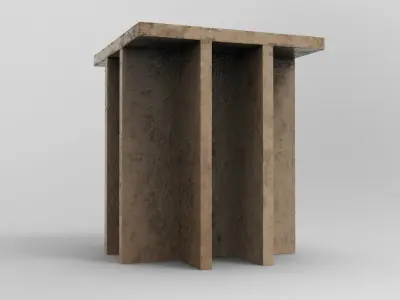 Oksi Side Table Low-poly 3D model