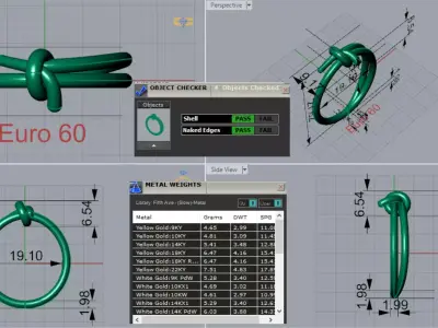 stl 3dm gold ring knot design model gr0146 3D print model