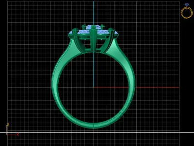 Women Ring 3DM Womens Ring 3d models 3D print model 3D print model shop