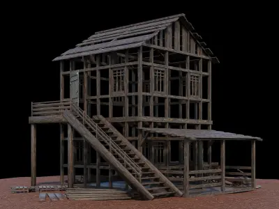 Medieval Village Asset 25- 4K Textures Game Ready Low-poly 3D model