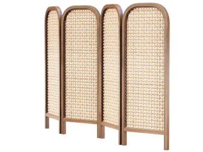 Sofia Decorative Rattan Screen  3D model