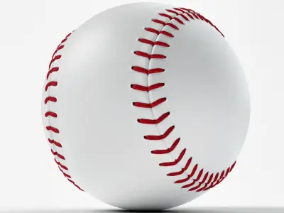 Baseball ball 3D model Low-poly 3D model