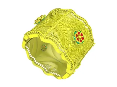 6471 luxury art women bangle 3D print model