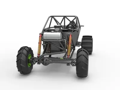 Mud dragster Base Scale 1 to 25 3D print model