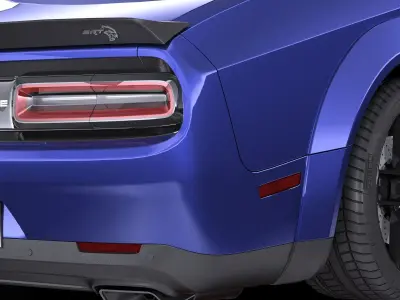 LowPoly Dodge Challenger SRT Hellcat 2019 Low-poly 3D model