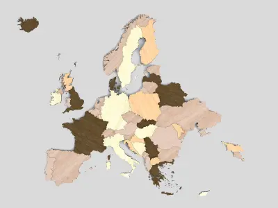 EU map Decoration 3D model