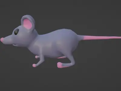 Stylize Mouse Low-poly 3D model