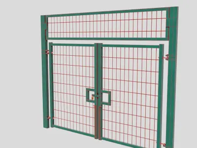 Football Soccer Fence Gate Low-poly 3D model