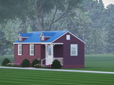 Rustic Barndominium Exterior Farmhouse Inspired Home 3D 3D model