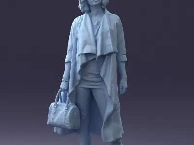 000328 Modern Woman with Red Handbag 1223 3dp 3D print model
