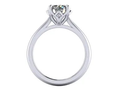 Solitaire Diamond Fashion Ring R6 3D print model