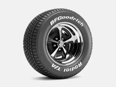 15x10 Magnum 500 Wheel BFGoodrich Radial TA Tire 3D print model