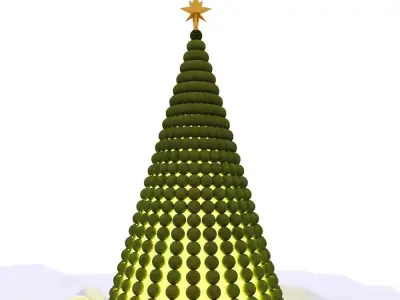 Balls Christmas Tree 3D model