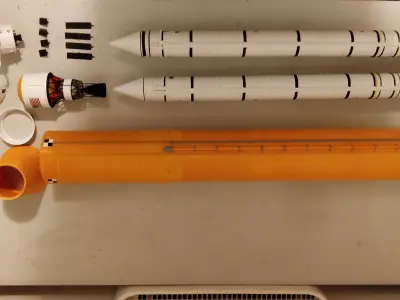 NASA Space Launch System Full Staging and Interior 3D print model