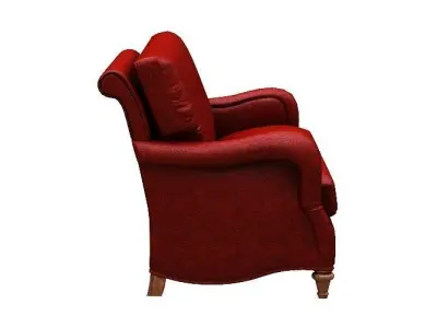 Classical sofa triple seat Low-poly 3D model
