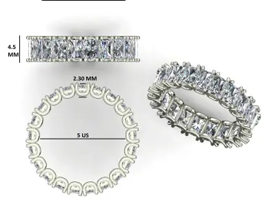 Band Ring 3D print model 11