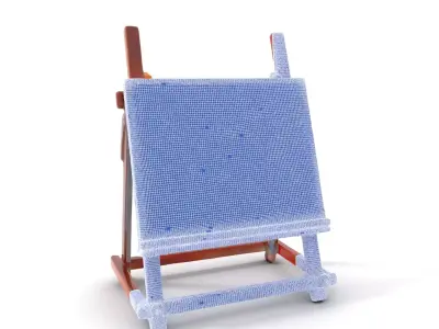 Vibrant Easel Canvas model pack Low-poly 3D model