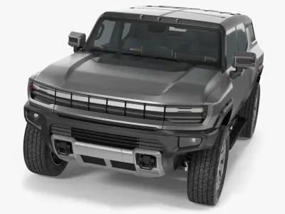 Electric Off-Road Vehicle SUV Black 3D model