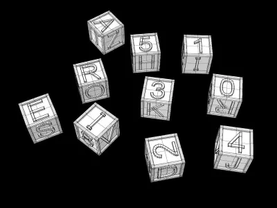 Alphabet Cubes Toy 3D model