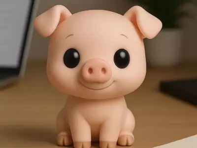 Pig - Kawaii Animals Collection 3D print model