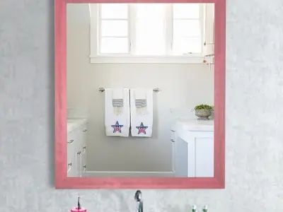 Rectangle Wood Mirror Free 3D model