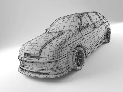 Lada 21012 Low-poly 3D model