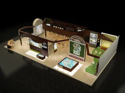Booth Exhibition Stand a243b 3D model