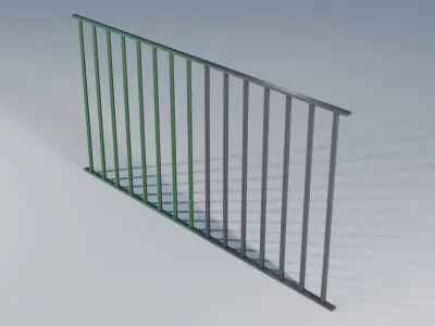 Set of 20 fences 3D model