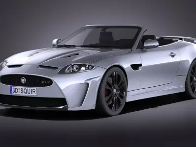 Jaguar XKR-S Convertible 2014 VRAY 3D model