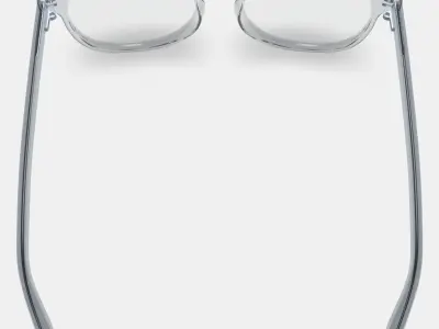 Carlton Low Bridge Fit Eyeglasses in Crystal 3D model