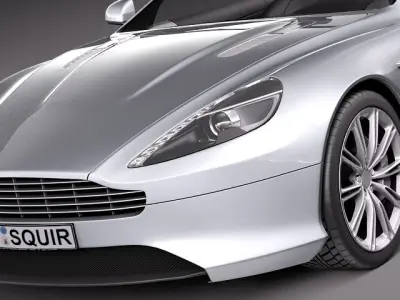 Aston Martin Virage Volante 2012 3D Model 3D model