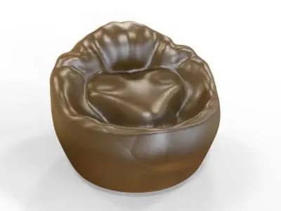 Bean Bag  Low-poly 3D model