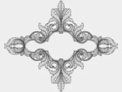 Carved decor for cnc 63 3D model