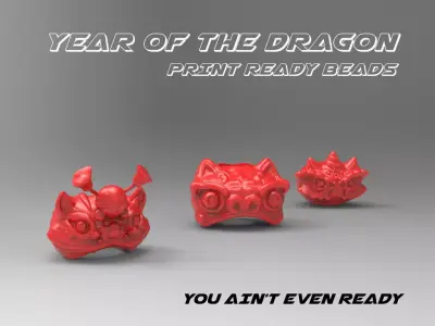Year of the Dragon Beads Chinese New Year Decoration 3D print model