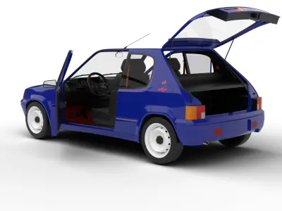 Peugeot 205 Rallye 1 3 1991 HQ 3d model 3D model