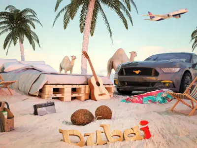 Dubai desert 3D model