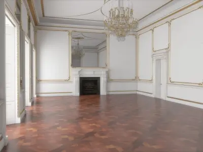 Classic Interior Hall  3D model