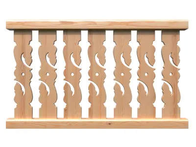 Five beautiful flat  balusters 3D model