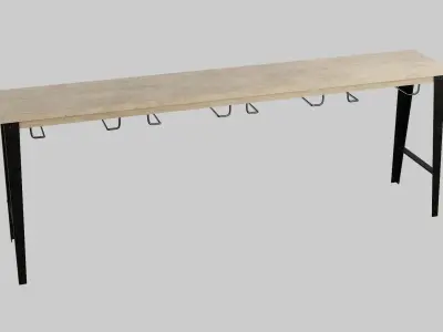 Bar Table-04 Low-poly 3D model