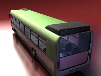 City Bus Low-poly 3D model