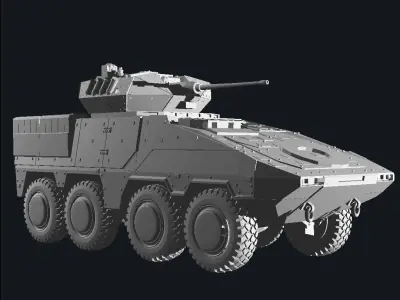 Boxer 8x8 ifv Lithuanian 3D print model