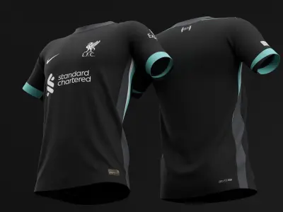 Liverpool 2024 2025 Away Jersey 3D model