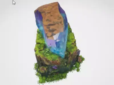 Realistic 3D Decorative Crystal  Elegant Home Decor Asset 3D model