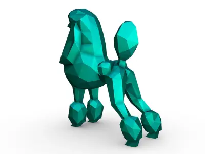 Poodle figure 3D print model