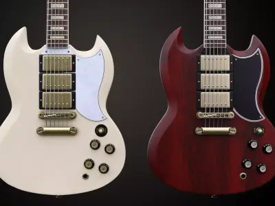 SG Custom Guitar 2 3D model